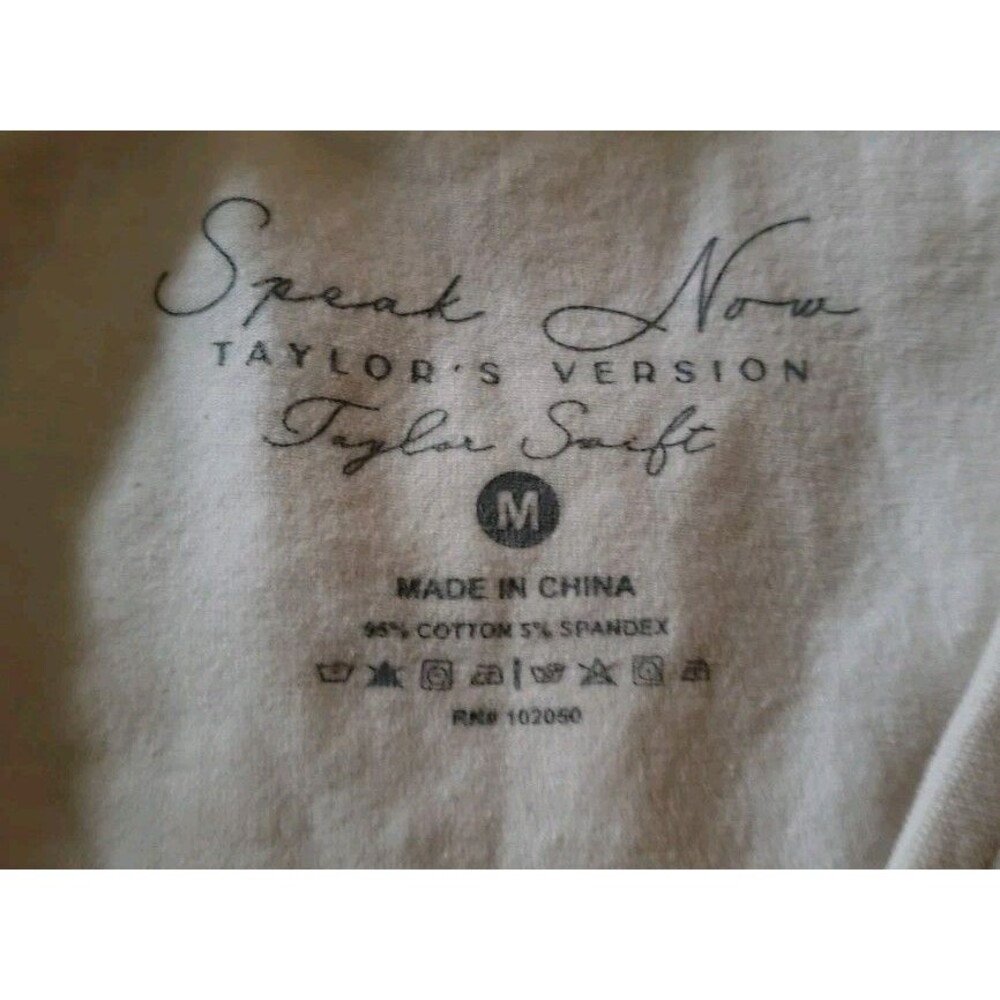 Speak Now Taylor's Version Baby Tee Shirt Women's Size M - Picture 2 of 5